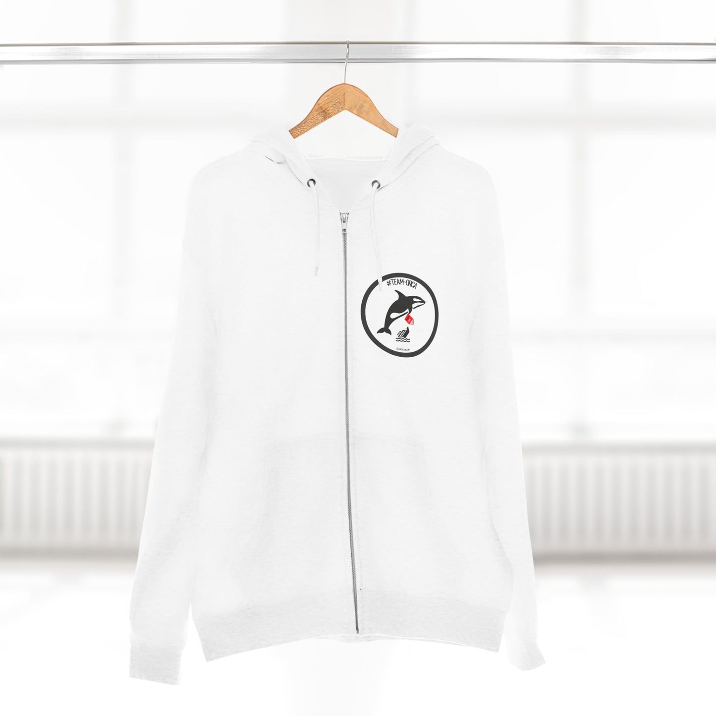 Orca Reading Book Hoodie — Sinking Ship Graphic Zip Hoodie