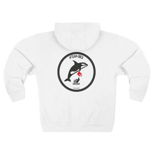 Orca Reading Book Hoodie — Sinking Ship Graphic Zip Hoodie