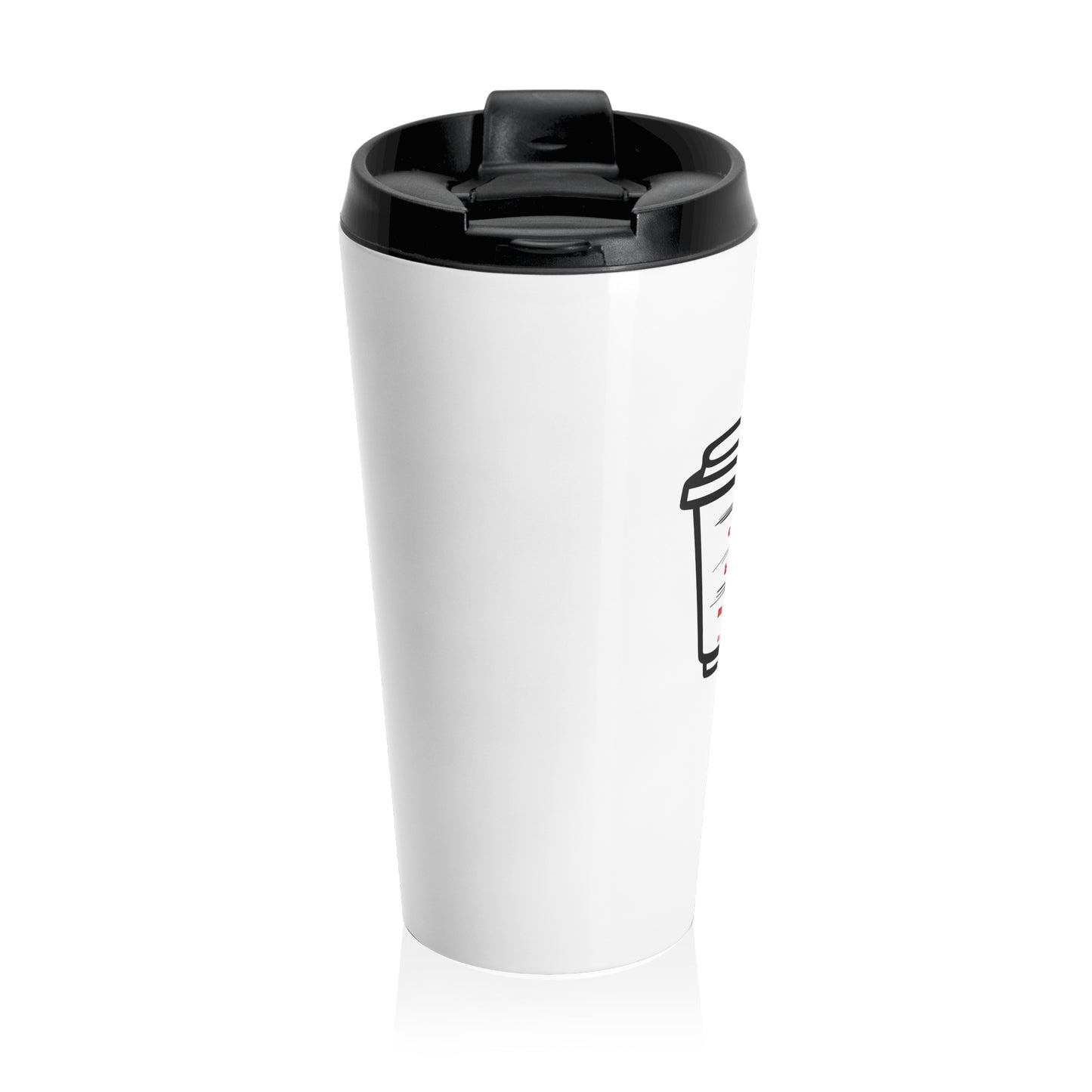 Stainless Steel Travel Mug - "Coffee Books Murder"