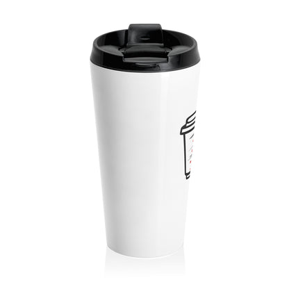 Stainless Steel Travel Mug - "Coffee Books Murder"