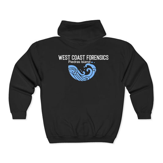 West Coast Forensics zip hoodie! Personalize it. (Unisex Heavy Blend™ Full Zip Hooded Sweatshirt)